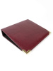 Альбом формата ОПТИМА (Россия) из искусственной кожи с уголками, без листов. Тёмно-бордовый