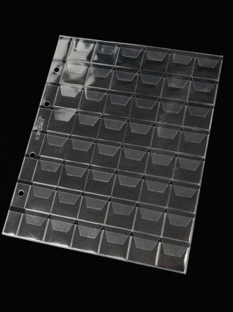 Альбом формата OPTIMA с 10 листами для монет (листы с клапанами). Тёмно-синий. СомС, Россия