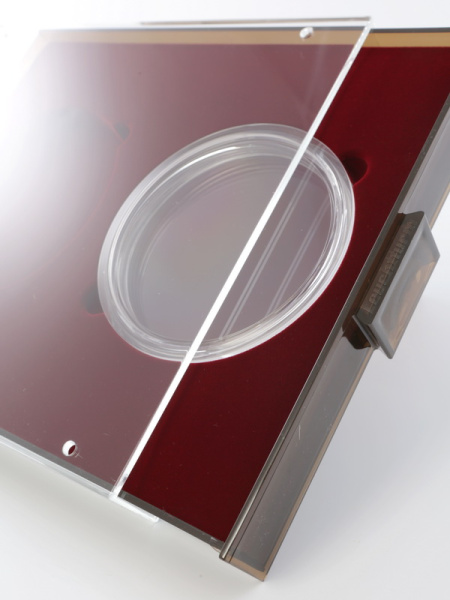  Кассета XL для 2 монет 10000 руб (золото 999, 1 кг) в капсулах, светло-бордовый