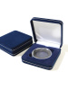 Футляр замшевый (92х92х34 мм) для 1 монеты в капсуле (диаметр 58 мм), тёмно-синий