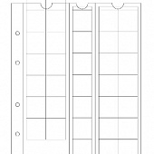 Листы-обложки для монет OPTIMA 27 (202х252 мм) из прозрачного пластика на 35 ячеек (31,5х32,7 мм). Диаметр 27 мм. Упаковка из 5 листов. Leuchtturm, 306013