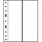 Лист-обложка GRANDE 2VC (242х312 мм) из прозрачного пластика на 2 вертикальные ячейки (105х306 мм). Leuchtturm, 324045/1