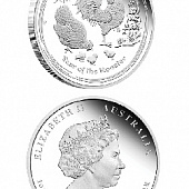 Серебряный австралийский лунар II серии «Год Петуха» 2017 года 1oz (1oz Bullion Lunar Silver Rooster Coin 2017)