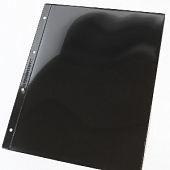 Листы-обложки ГРАНДЕ (Россия) (250х311 мм) с чёрной основой на 1 ячейку (225х302 мм). Двусторонний. Упаковка из 10 листов. Albommonet, ЛБЧ1