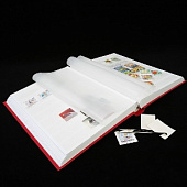 Альбом для марок (кляссер BASIC). A4. 32 листа (64 страницы) из белого картона с промежуточными листами из пергамина. Красный. Leuchtturm, 316445