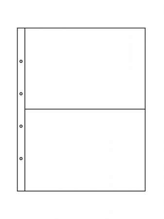 Листы-обложки KANZLEI 2C (360х430 мм) из прозрачного пластика на 2 ячейки (330х210 мм). Упаковка из 5 листов. Leuchtturm, 304329