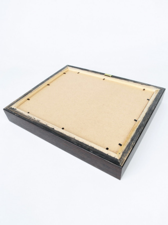 Багетная рамка S коричневого цвета «Живая классика» под 1 ячейку (209х270х18 мм) с поролоновой вставкой