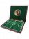 Футляр деревянный Volterra Uno (304х244х31 мм) для 14 серебряных монет Кубок Конфедераций 2017 и Чемпионат мира по футболу 2018 в капсулах. Кубок+поле