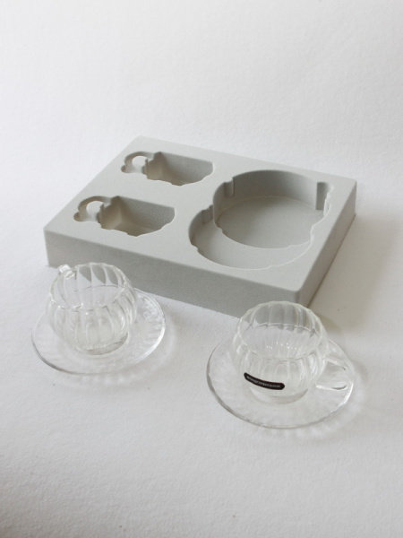 Флокированный набор для двух чайных пар