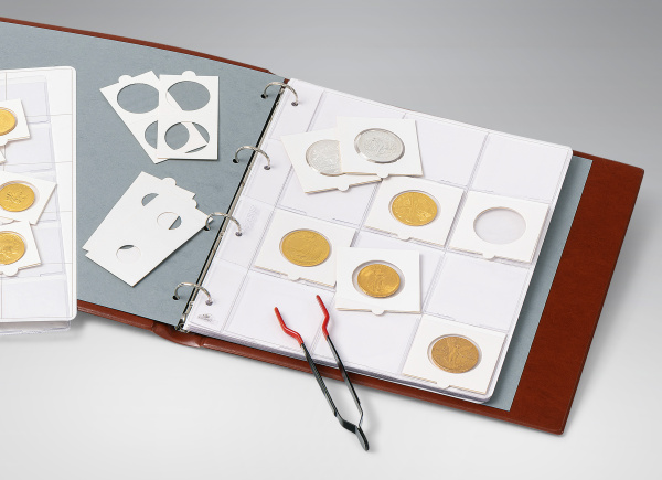 Холдеры для монет d-27,5 мм, самоклеющиеся, упаковка 100 шт. Prinz