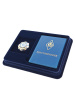  Сувенирная упаковка (181х142х22 мм) под знаки с винтами и удостоверение (81х112х8 мм), тёмно-синий