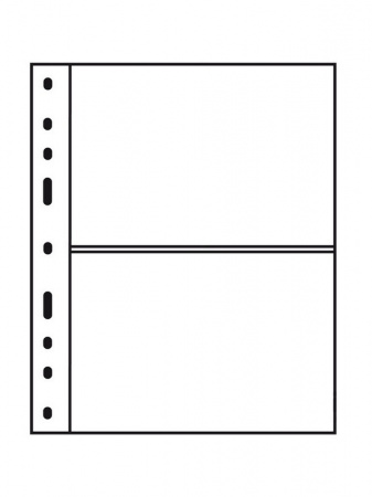 Листы-обложки OPTIMA 2C (202х252 мм) из прозрачного пластика на 2 ячейки (180х120 мм). Упаковка из 10 листов. Leuchtturm, 309942
