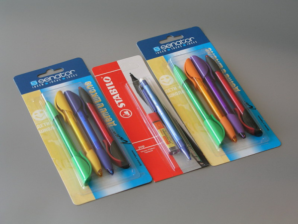 Блистер с приваркой под авторучки