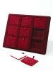  Планшет S (243х304х21 мм) на 9 ячеек (65х75х8 мм) (с флокированными вставками), тёмно-бордовый