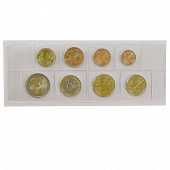 Защитный лист-обложка для набора монет евро из прозрачной полимерной PVC-пленки. Lindner, K7ES