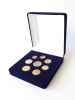 Футляр (120х131х50 мм) под набор монет евро,  тёмно-синий