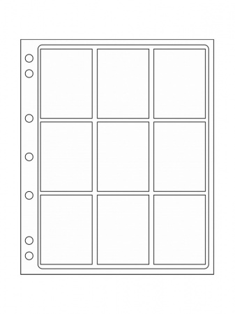 Лист-обложка ENCAP из прозрачного пластика для монет в слабах US Slabs/Everslabs. Упаковка из 2 листов. Leuchtturm, 320310