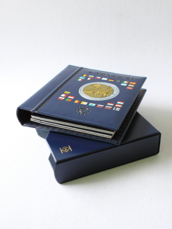 Альбом для монет 2 евро VISTA с 4 листами + шубер (защитная кассета). Leuchtturm, 341017