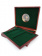 Футляр деревянный Volterra Trio de Luxe (331х271х56 мм) для 2 банкнот, 3 монет 25 рублей в капсулах, 3 монет 25 рублей в блистере, 3 золотых и 14 серебряных монет «Футбол 2018» в капсулах. 3 уровня