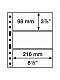 Листы-обложки GRANDE SH312-3C (242х312 мм) из тонкого прозрачного пластика на 3 ячейки (216х98 мм). Упаковка из 10 листов. Leuchtturm, 358074/10