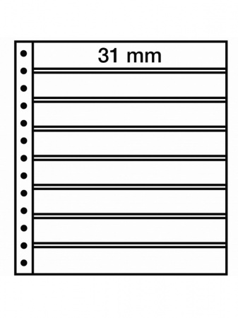 Листы-вкладыши R 8S (270х297 мм) на 8 ячеек (248х31 мм). Упаковка из 5 листов. Leuchtturm, 359393