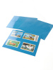 Карточки для марок премиум-класса (156x112 мм), 2 клеммташе, синий, 100 штук. Prinz, 0970