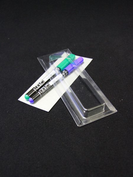 Блистер с загибом краев под изделие  32,5х138х15 мм