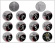 Бокс из искусственной кожи Nera M Azur (298х243х37 мм) для 14 серебряных монет Кубок Конфедераций 2017 и Чемпионат мира по футболу 2018 в капсулах