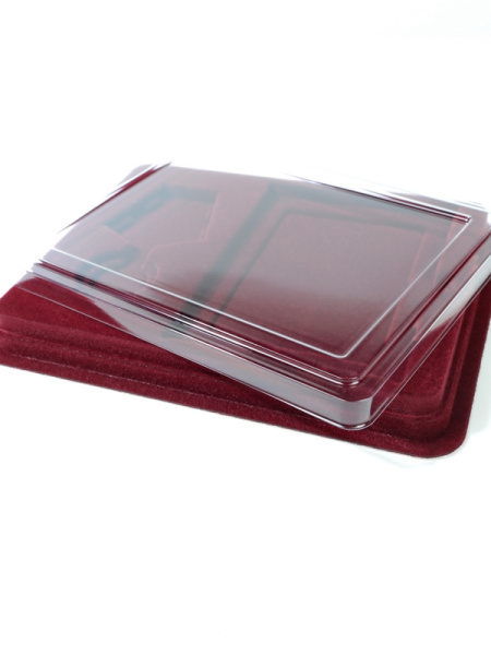  Сувенирная упаковка (181х142х22 мм) под медаль РФ d-32 мм и удостоверение (81х112х6 мм), тёмно-бордовый