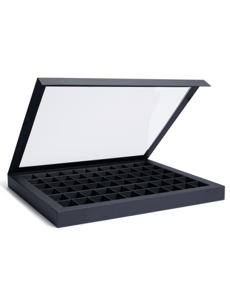 Коллекционная коробка-витрина с 60 отделениями, чёрный. Leuchtturm, 373295