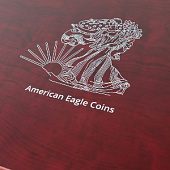 Нанесение логотипа American Eagle Coins на футляр Volterra