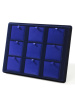  Планшет S (243х304х21 мм) на 9 ячеек (66х72х8 мм) (с флокированными вставками), тёмно-синий