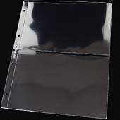 Листы-обложки ГРАНДЕ (Россия) (250х311 мм) из прозрачного пластика на 2 ячейки (225х145 мм). Standart. Упаковка из 10 листов. Albommonet, ЛБГ2