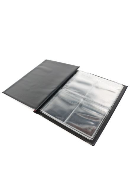 Карманный монетный альбом 192х232х13 мм для размещения 16 слабов, тёмно-бордовый