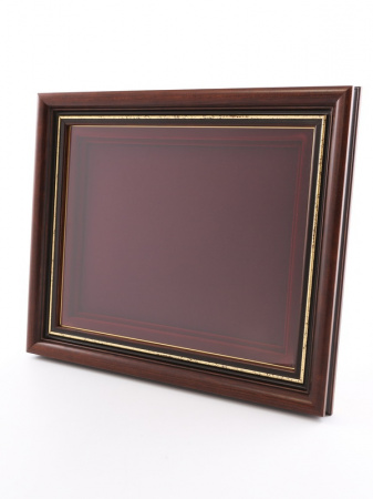 Стенд выпуклый коричневого цвета с золотом под 1 ячейку (209х270х18 мм) с поролоновой вставкой. Открывающийся