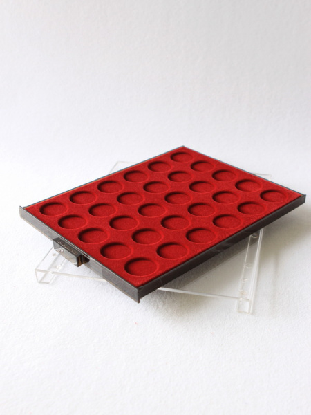  Кассета МВ для монет d-35 мм, светло-бордовый