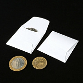 Пакетики, конверты (50х50 мм) для монет из белой бумаги, 10 шт