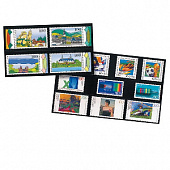 Планшеты для марок (карточки-кулисы) 210х148 мм, 3 клеммташе (в упаковке 100 шт). A5. С защитной плёнкой. HAWID, HA573000