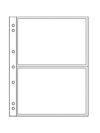 Лист-обложка NUMIS 2C (187х224 мм) из прозрачного пластика на 2 ячейки (165х107 мм). Leuchtturm, 338575/1