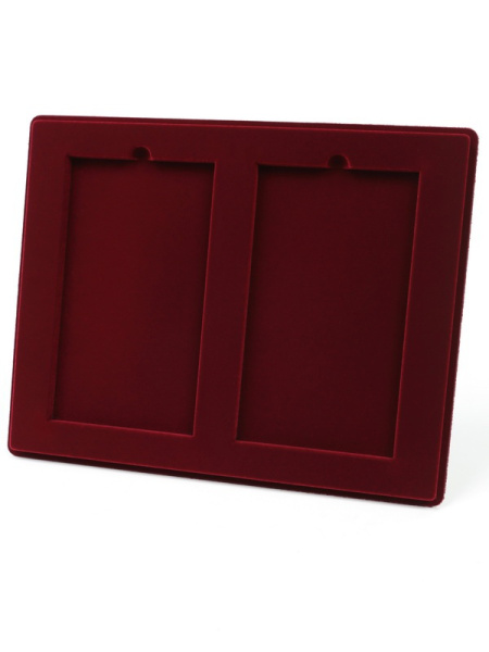  Планшет S (234х296х12 мм) для 2 банкнот в пластиковой капсуле STABIL 156, тёмно-бордовый