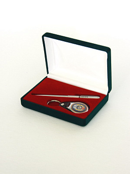 Футляр флокированный (102х142х41 мм) под брелок и ручку