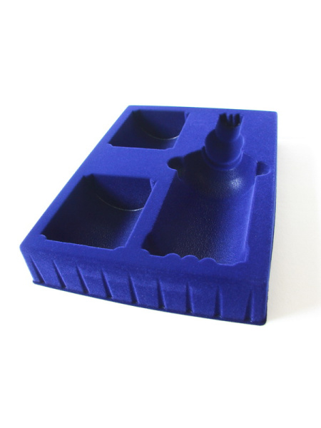 Флокированный ложемент под бутылку виски и 2 бокала