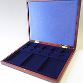 Футляр деревянный Volterra Uno (304х244х31 мм) на 5 медалей РФ d-32 мм и 3 удостоверения