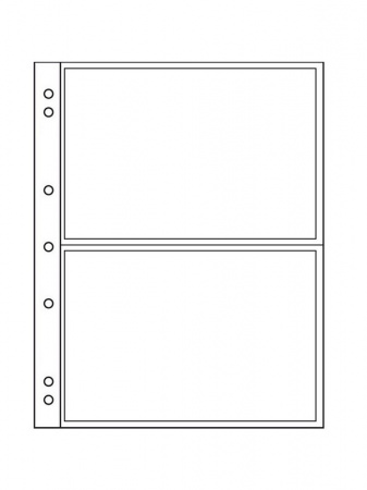 Листы-обложки NUMIS 2C (187х224 мм) из прозрачного пластика на 2 ячейки (165х107 мм). Упаковка из 10 листов. Leuchtturm, 338575
