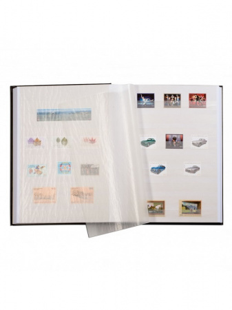 Альбом для марок (кляссер COMFORT). 32 листа (64 страницы) из белого картона с промежуточными листами из пергамина. Чёрный. Leuchtturm, 322874