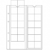 Листы-обложки для монет OPTIMA 34 (202х252 мм) из прозрачного пластика на 24 ячейки (39,5х38,5 мм). Диаметр 34 мм. Упаковка из 5 листов. Leuchtturm, 319236
