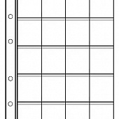 Лист формата ГРАНДЕ (Россия) (250х311 мм) из прозрачного пластика на 20 ячеек (50х50 мм). Professional. Albommonet, ЛХГ20-Prof