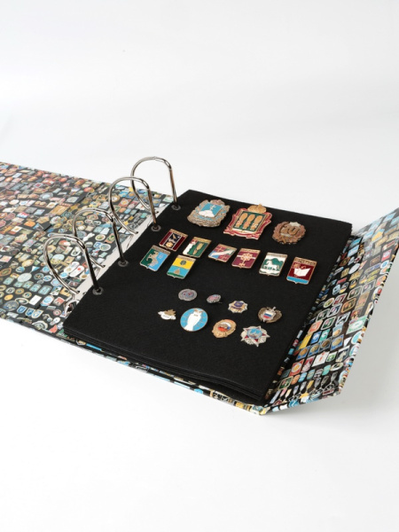 Тематический альбом с 4 листами для значков толстый формата OPTIMA. Albommonet, Россия