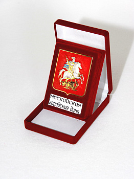 Футляр флокированный (90х124х32 мм) под герб и надпись