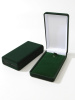  Футляр (62х116х26 мм) под серьги, подвеску, зелёный